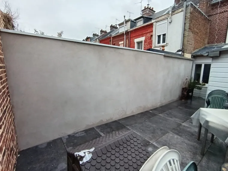 Pose de dalles sur plots, réalisation d'un mur mitoyen à Amiens , Amiens, SARL BATTITAN